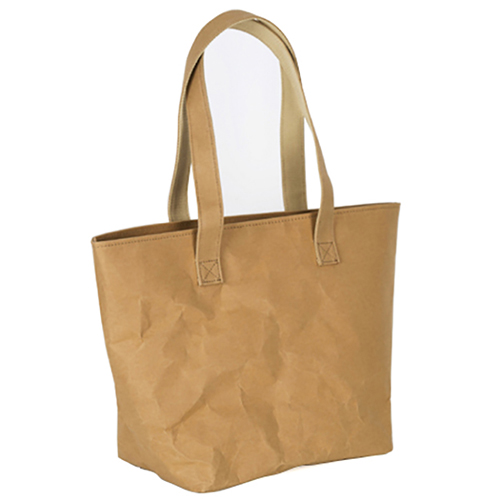 Washable kraft paper tote shopping bag