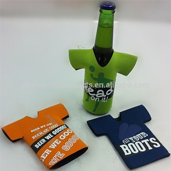 T-shirts design foldable neoprene beer cooler